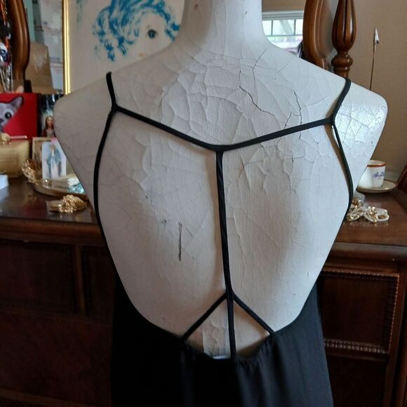 Nasty Gal Black Slip Dress with Spaghetti Straps Size XS - Picture 5 of 6